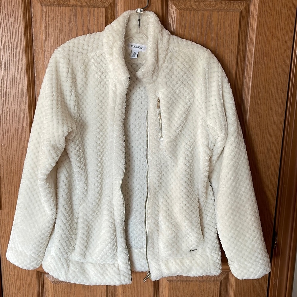 Calvin Klein Sherpa Full Zip Jacket Womens